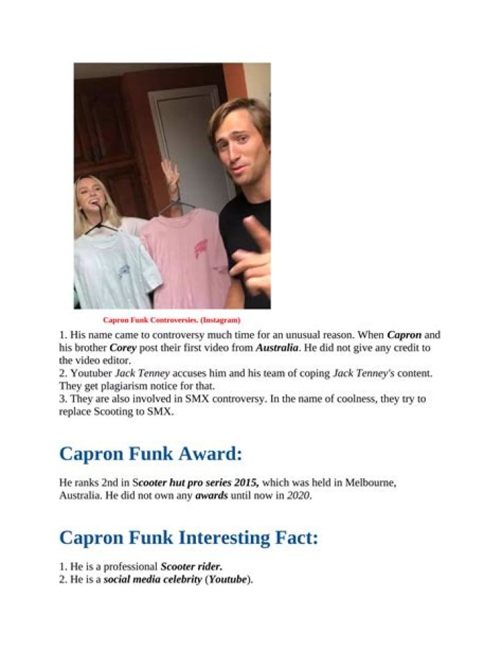 Capron Funk Age, Wiki, Net worth, Biography, Height, Boyfriend Girlfriend