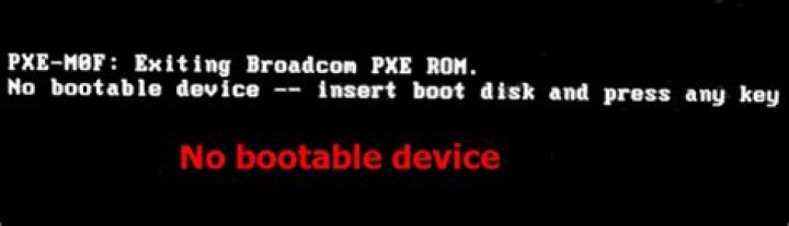 How do i fix pxe mof exiting pxe rom no bootable device