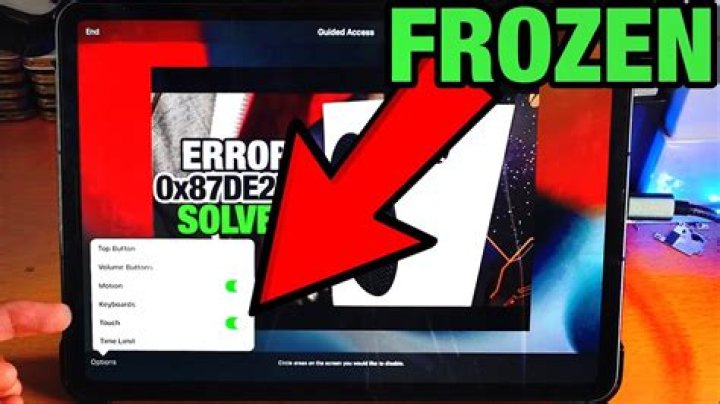 How to freeze ipad screen
