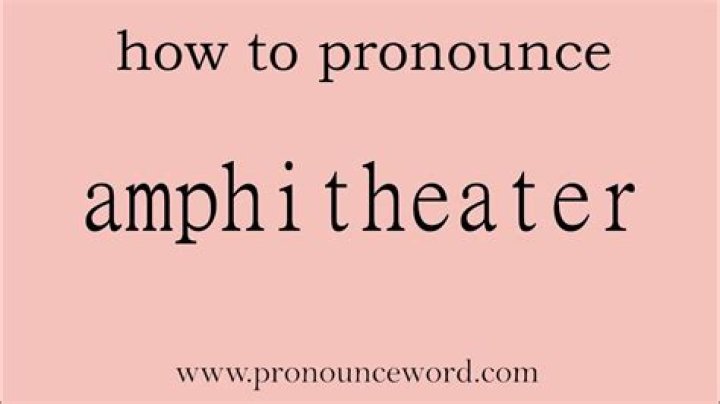 How to pronounce amphitheater