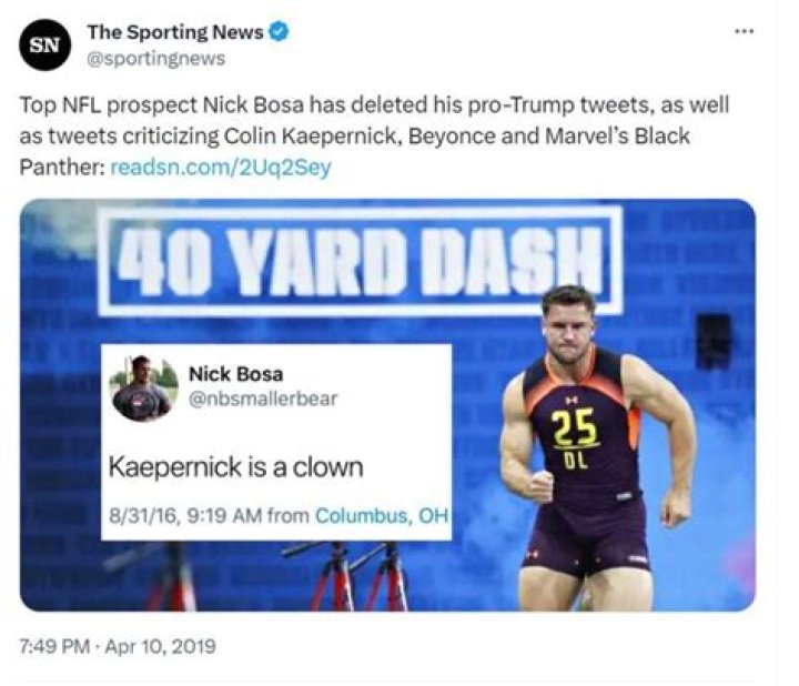 Is Nick Bosa Racist: Why Did He Share Controversial Post?